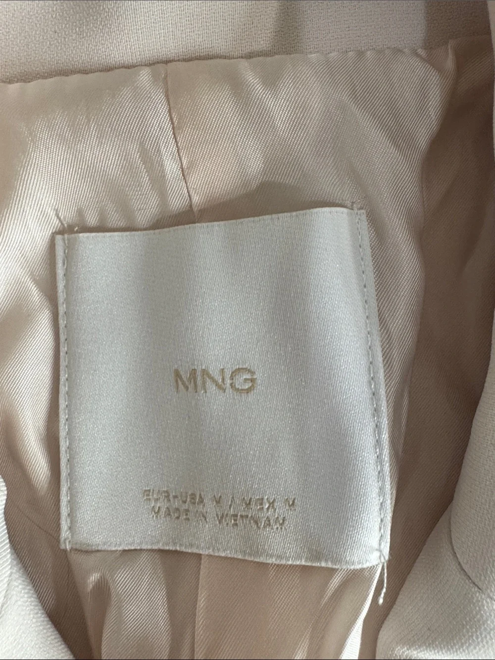 Mango Pale Pink Double-Breasted Blazer with Gold Buttons - Picture 2 of 3